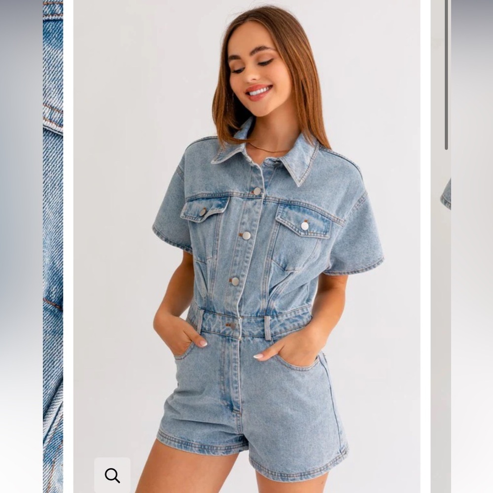 Le Lis Denim Romper